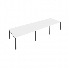 Переговорный стол 3 столешницы Metal System Б.ПРГ-3.3 Белый/Антрацит